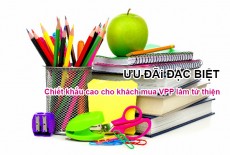 Chiết khấu cao cho khách mua VPP làm từ thiện